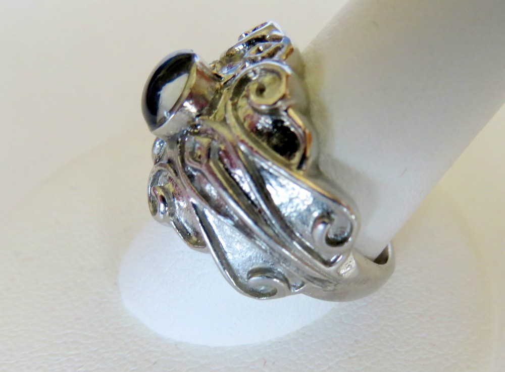 Stainless Steel Nativity Stone Ring Michael Anthony