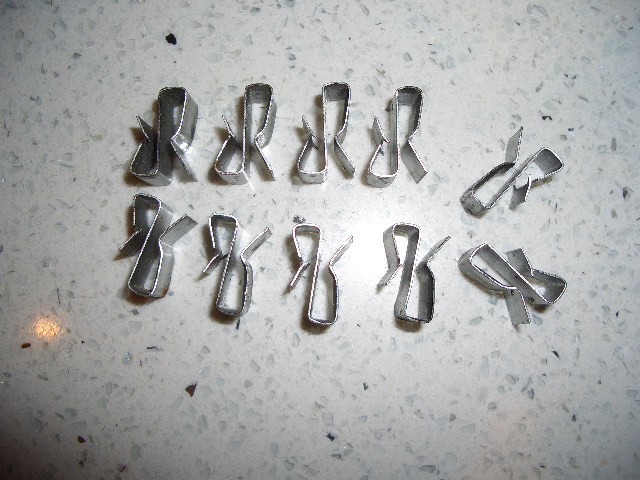 TRAILER WIRE HOLDING CLIPS  10 PIECES (galvanized not painted, won't rust )