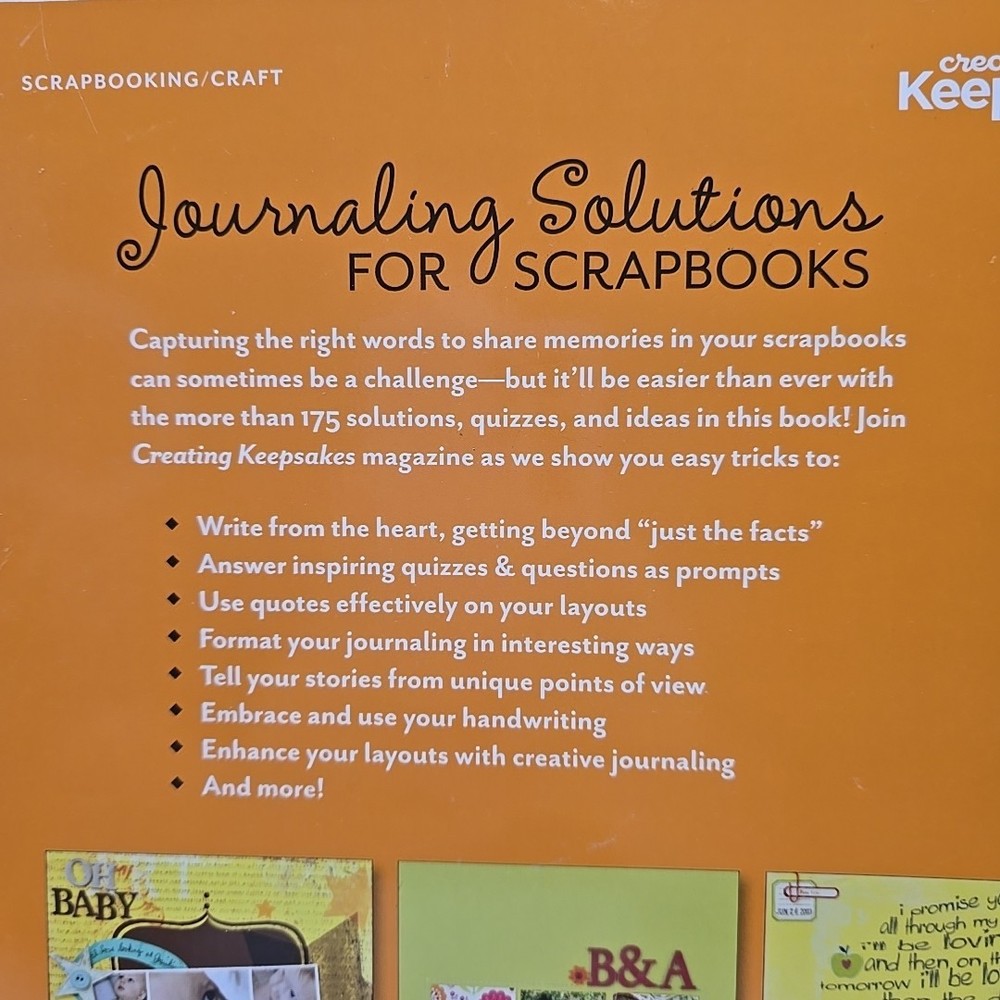Journaling Solutions for Scrapbooks - 2011 - Creating Keepsakes - Scrapbooking