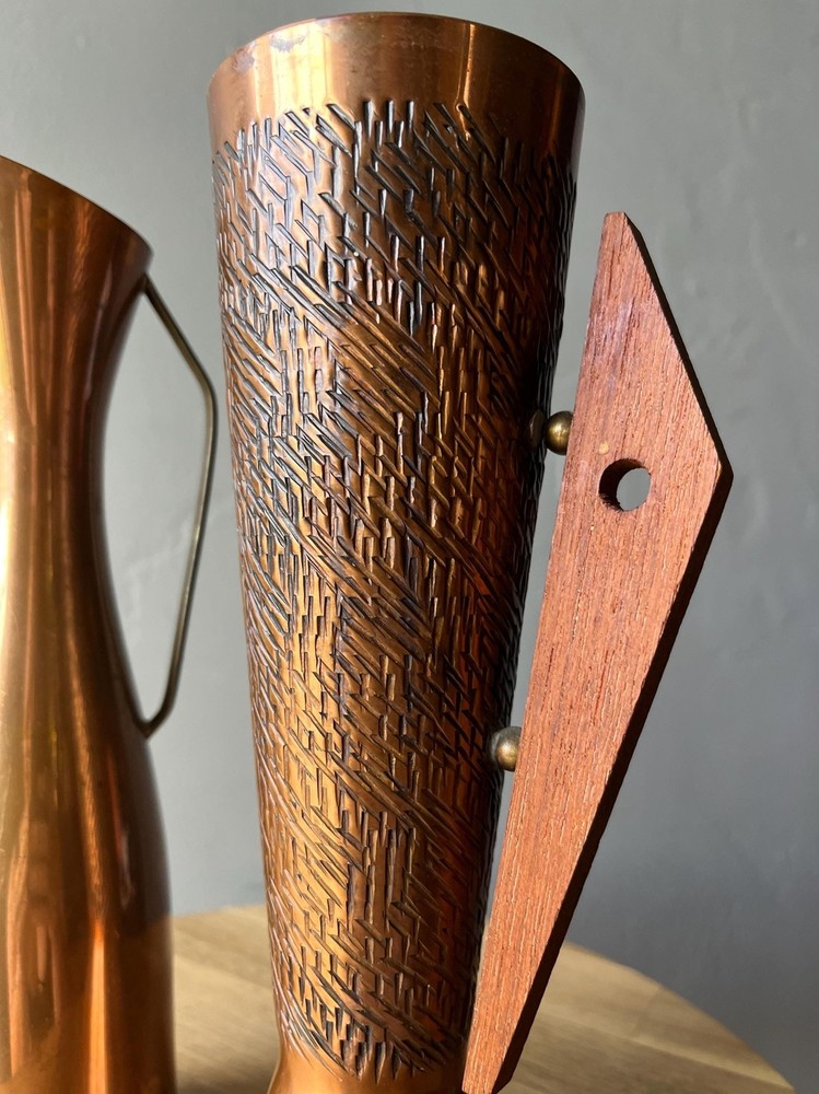 German Copper Pitchers/Vases