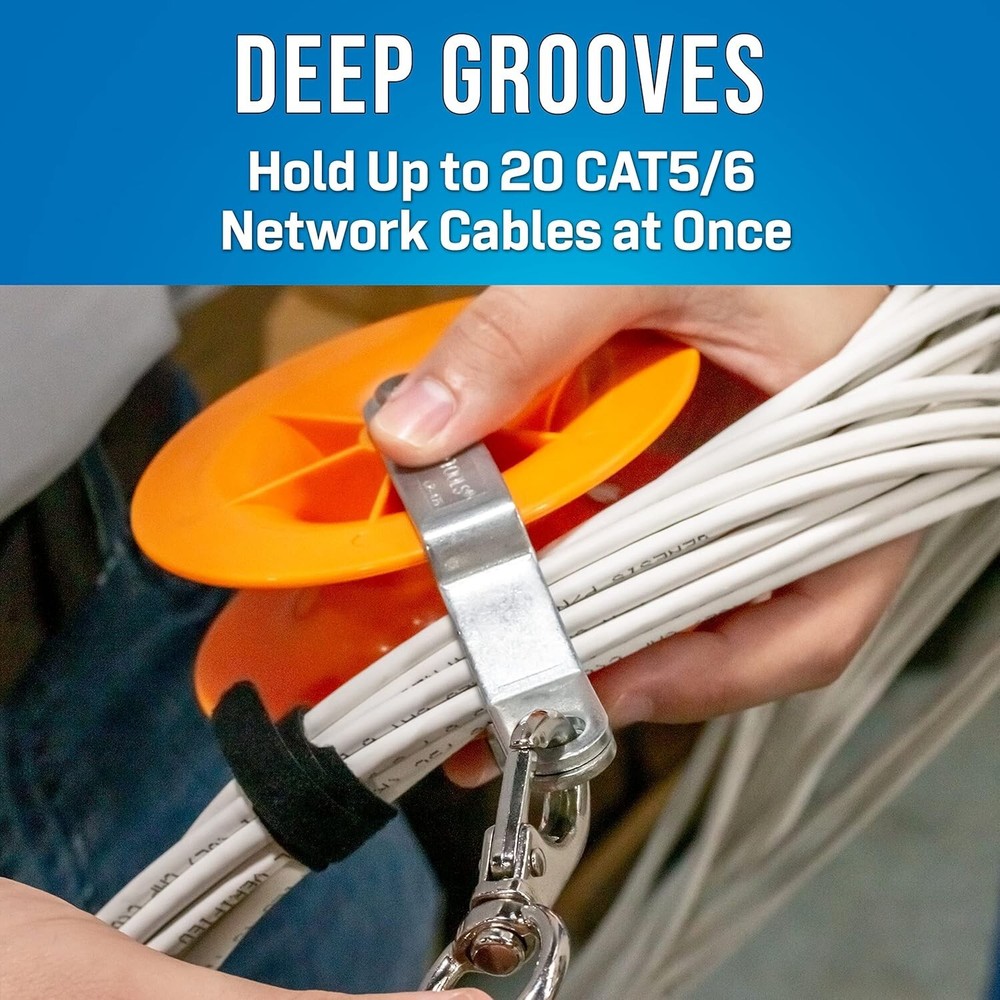 Cable Pulley Set 2-Pack for Low Voltage Electrical, Network, & COAX Cables - ...