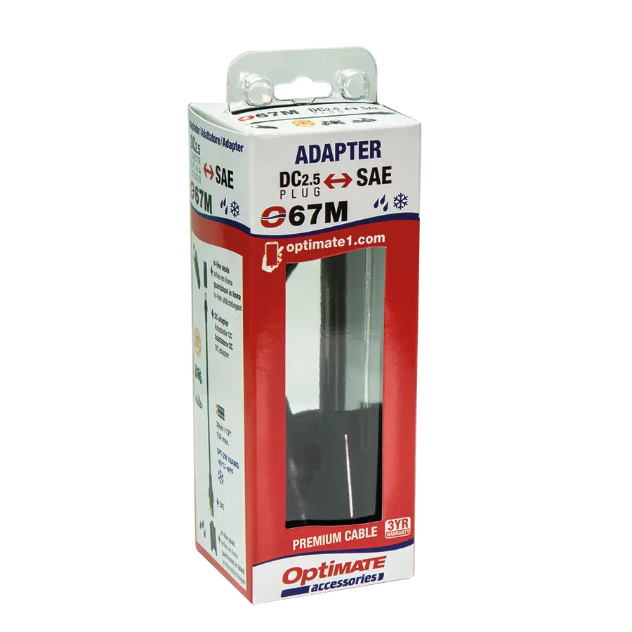OptiMate SAE To DC 2.5MM Heated Gear plug