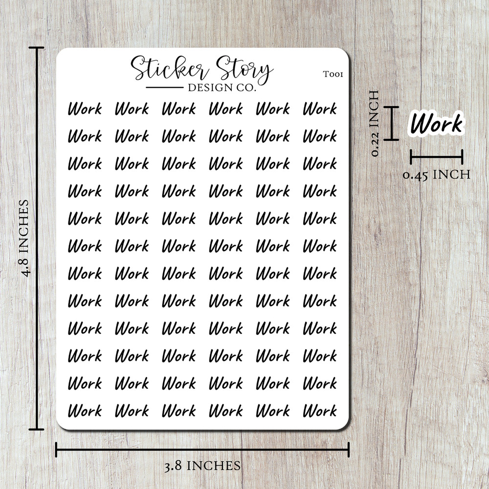 Work Planner Stickers