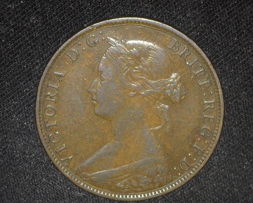 GREAT BRITAIN 1861 HALF-PENNY KM748.2 CHOICE VERY FINE ~E98