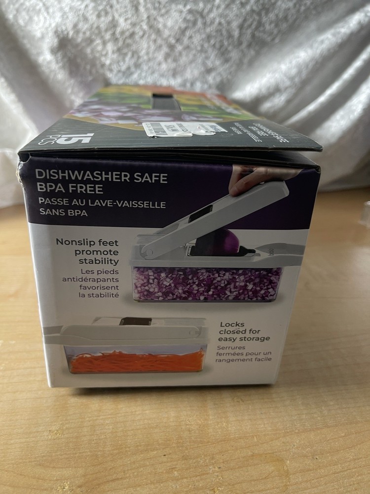 🆕 Bralo Multi-purpose Vegetable Chopper 15 Pieces White