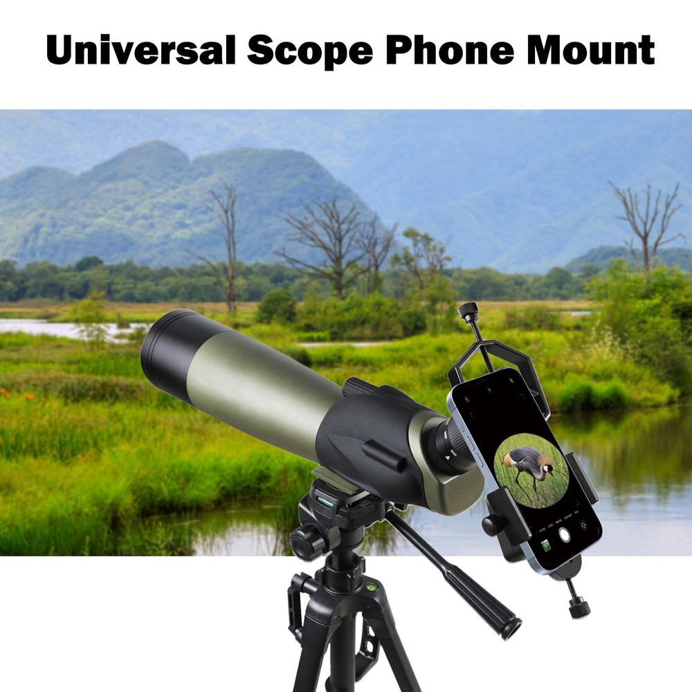 VANKEY 2-Axis Phone Scope Mount, Universal Spotting Scope Phone Adapter, Meta...