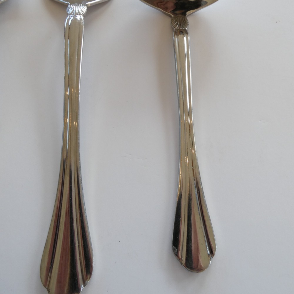 Pfaltzgraff Artesia Stainless Serving Set 4 Pieces Spoons Fork Ladle Flatware