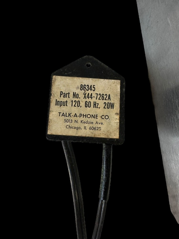1970 Talk-a-phone Intercom K-ML-5W Master Prison Jail Intercom System X44-7262A