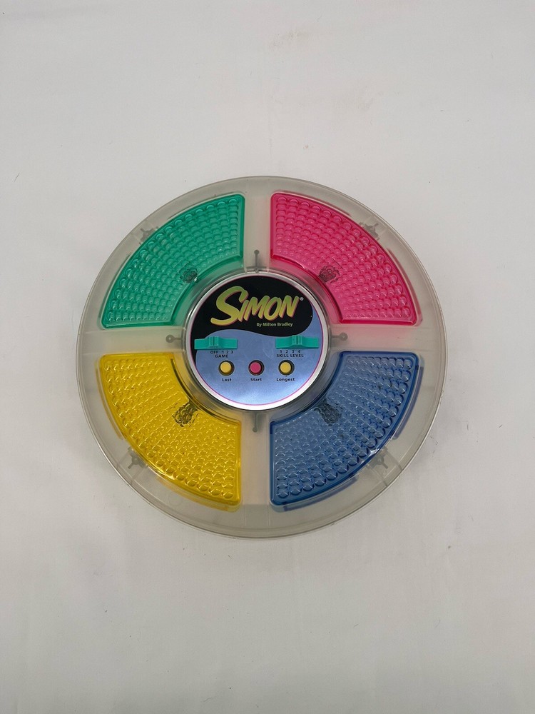 Milton Bradley 1997 Simon Electronic Memory Game Clear