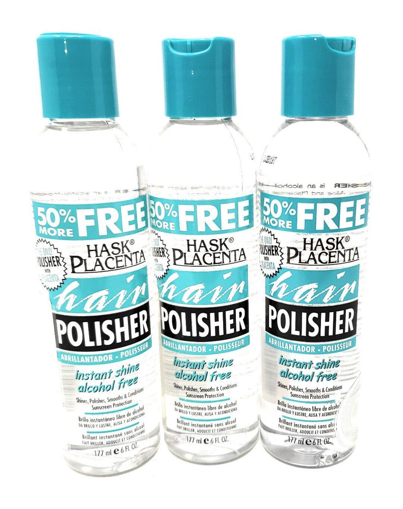 (3 Pack) HASK Placenta Hair Polisher 6oz/177ml