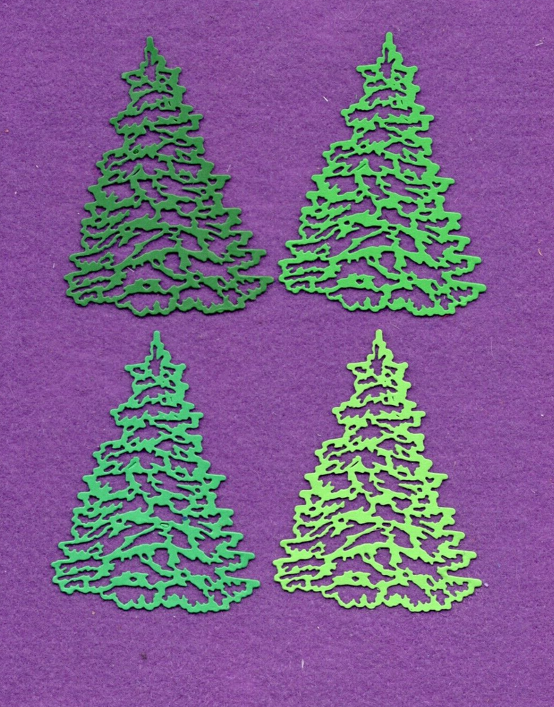 CHRISTMAS TREE # 11 die cuts scrapbook cards