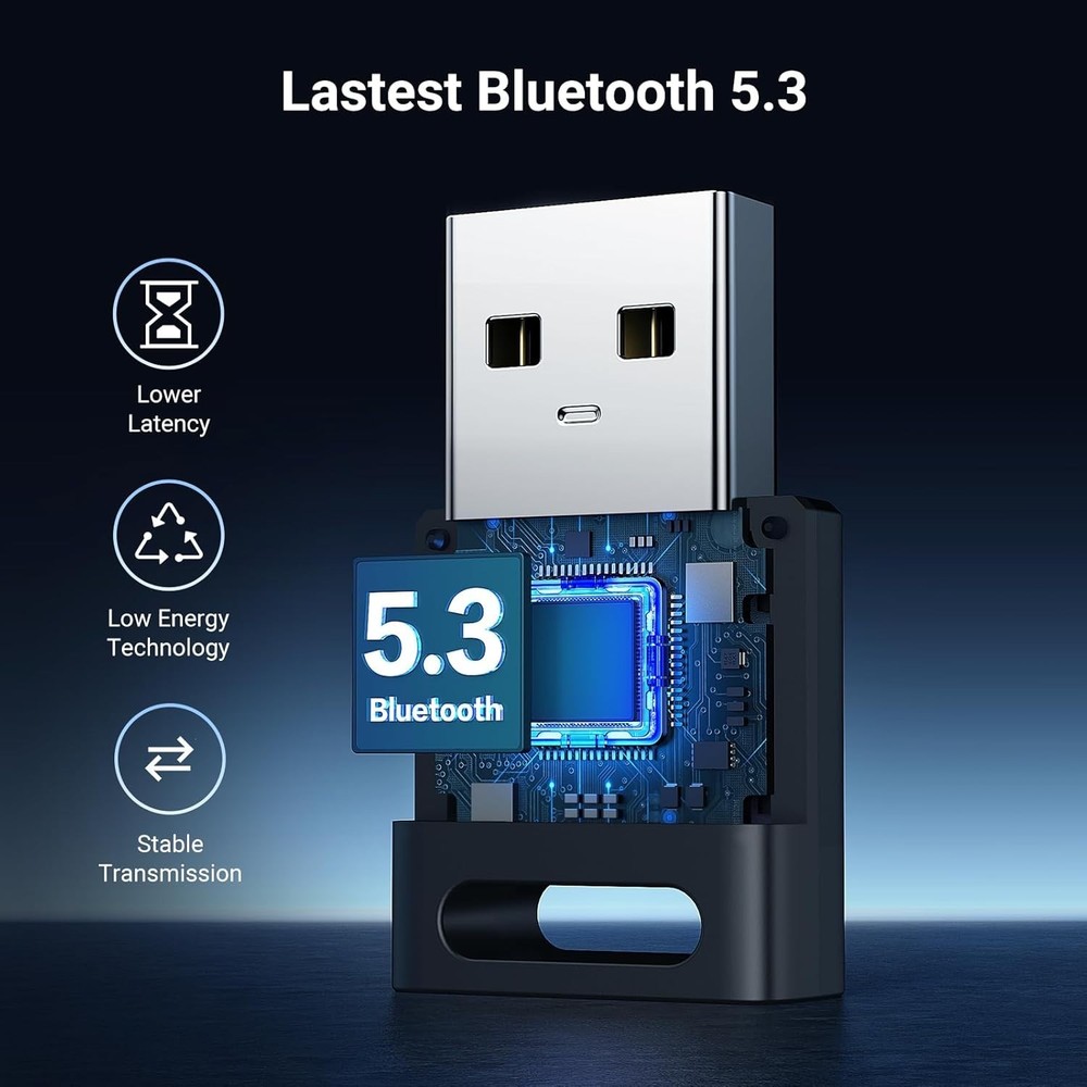 USB Bluetooth 5.3 Adapter - Streamlined Connectivity for Windows 11/10/8.1