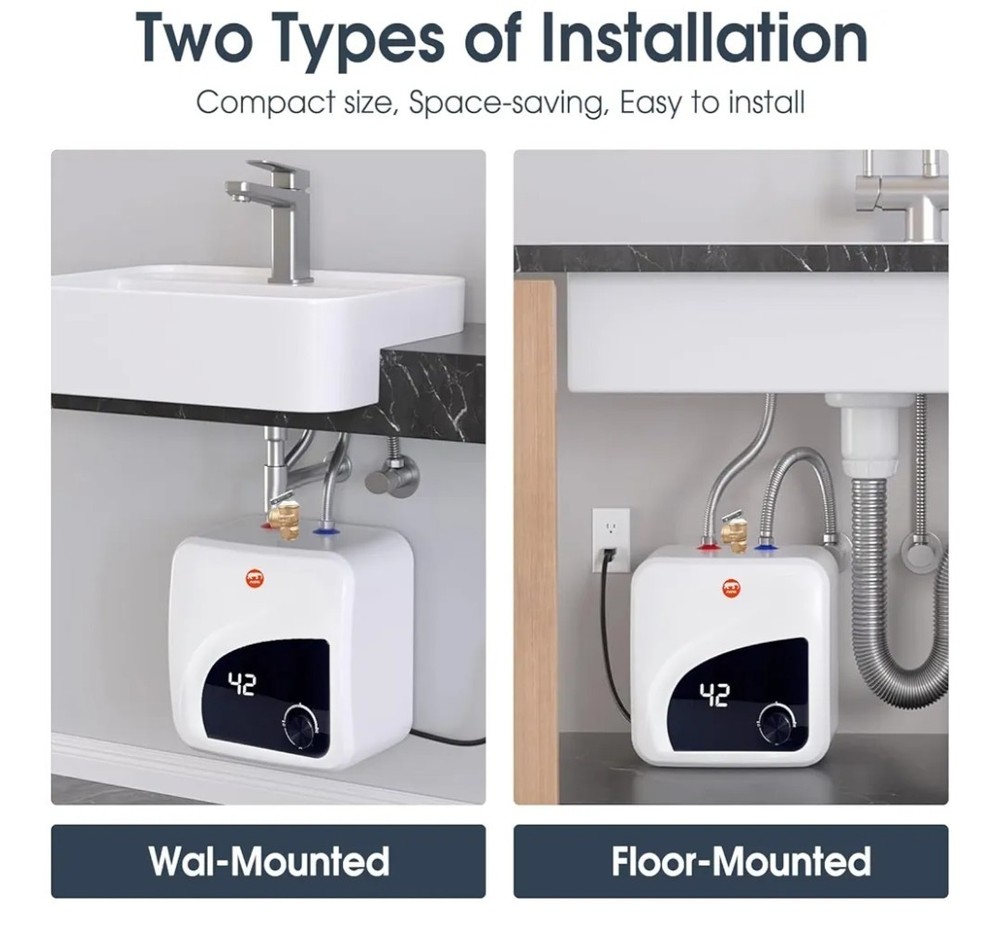 Electric Hot Water Heater 120V Tank Storage,Rv Tr 4 Gallon Trailer 1.5KW Kitchen