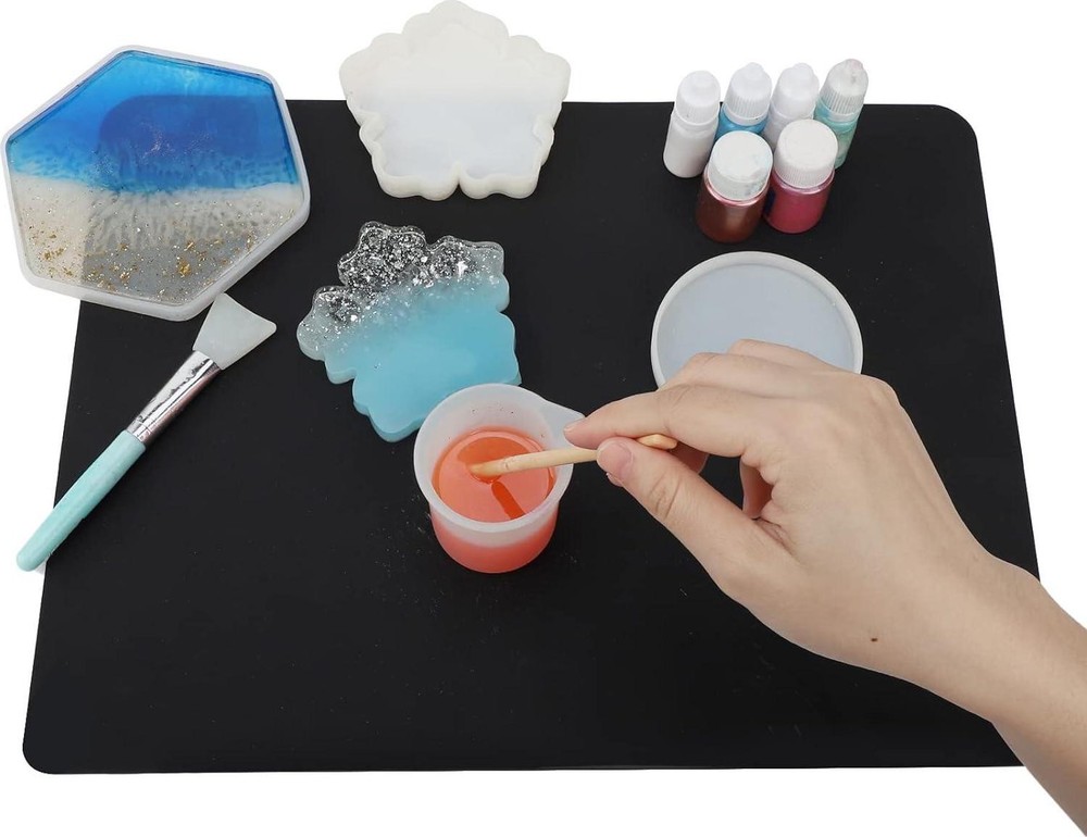 Gartful Silicone Crafting Mats 15.7" 11.8" 2 Pack Black