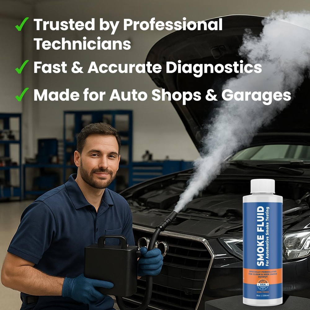Smoke Fluid Solution for Automotive Machine Testing - [2 2-Pack, Clear