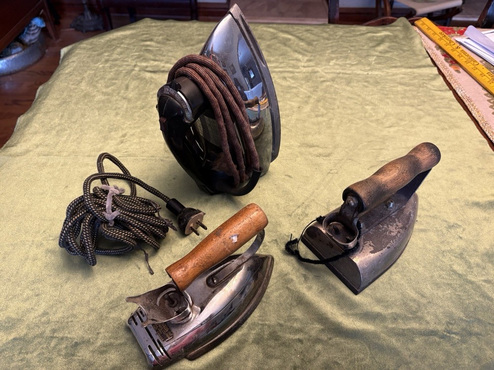 Three Vintage Clothes Irons