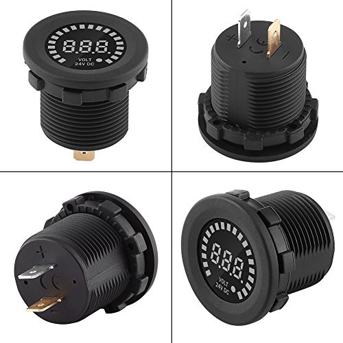 DC 24V LED Panel Voltmeter, Car Voltage Display Motorcycle Volt Meter 24V