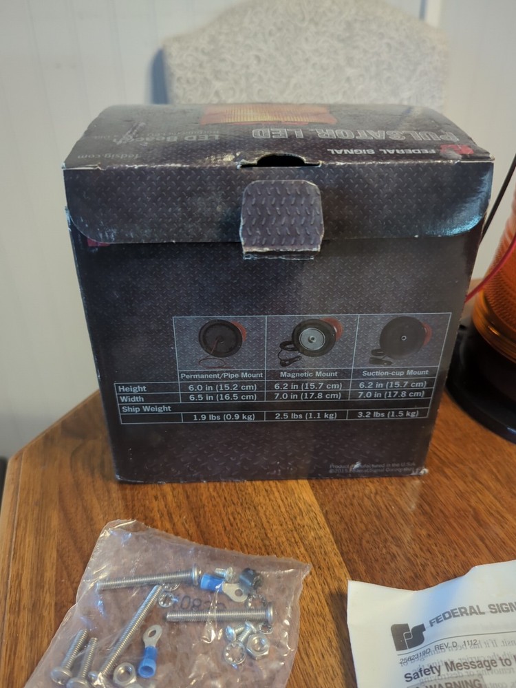 Federal Signal - LED Beacon , Pulsator , Permanent Mount.