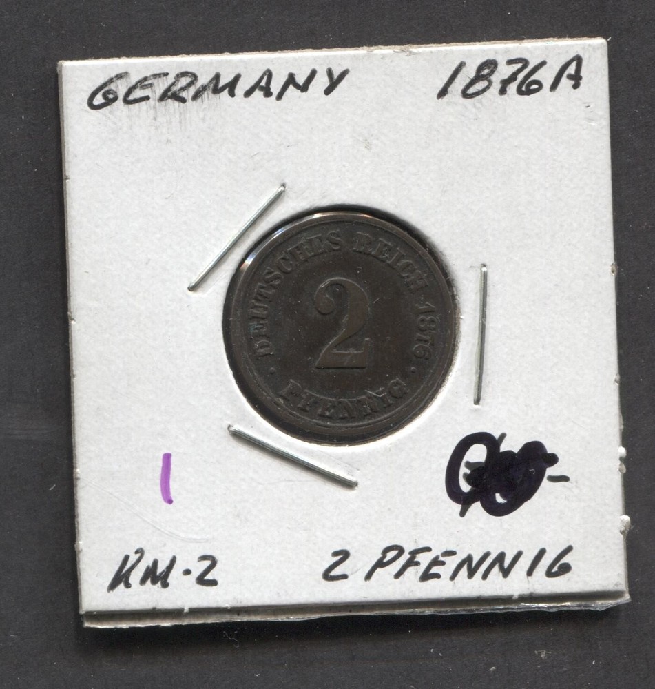 1876-Germany-2 Pfenning