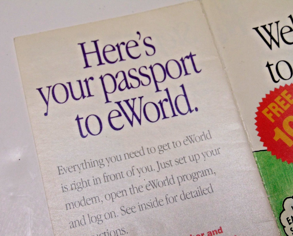 MAC Computer Apple eWORLD Community 1995 Retro Vintage Computing Brochure