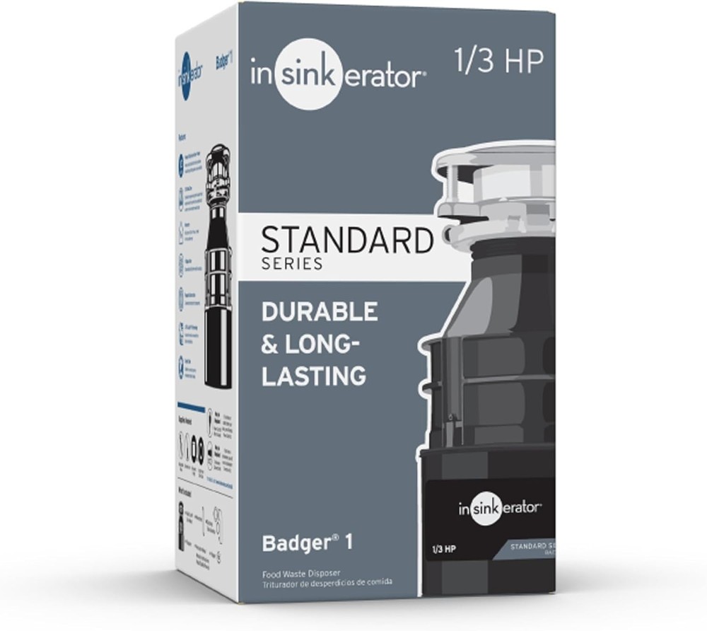 InSinkErator Badger 1 Garbage Disposal 1/3 HP Continuous Feed