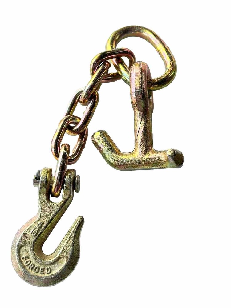 RTJ Cluster Hook W/12” Chain & 5/16” Hook Grab Auto Body Frame Dent Pulling Hook