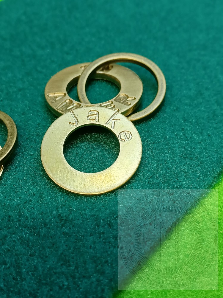 Dog Cat Id Pet Tag Personalised Deep Engraved Round Collar Solid Brass Custom