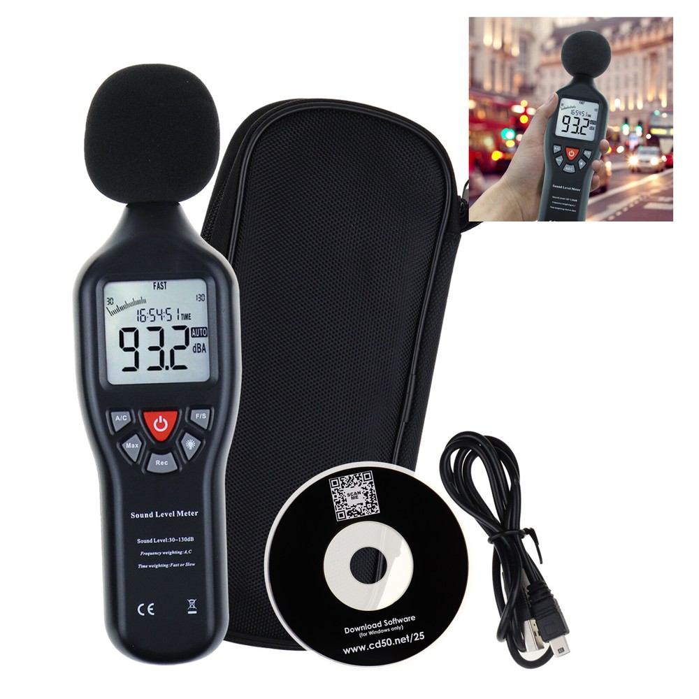 New Handheld Sound Level Meter Data Logging Function Backlit Display Datalogger