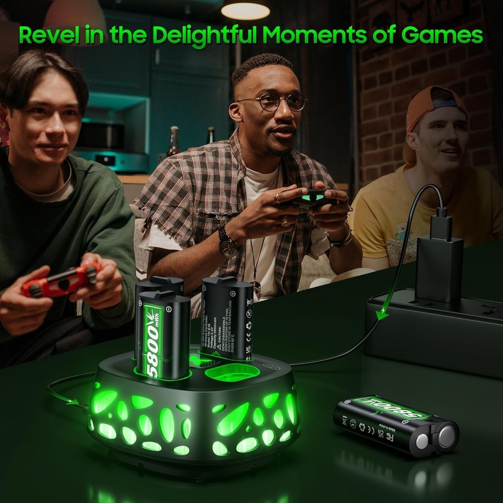 Rechargeable Xbox Controller Battery Pack with Charger - Multi-Compatibility