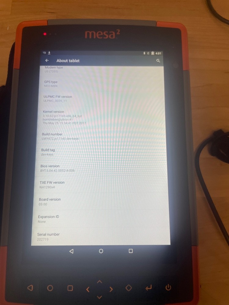 JUNIPER SYSTEM MESA 2 MS2-151 ANDROID SURVEY DATA COLLECTION RUGGED TABLET