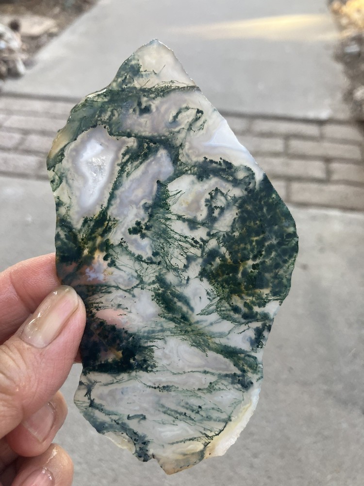 Indian Green Tree Moss Agate Slab