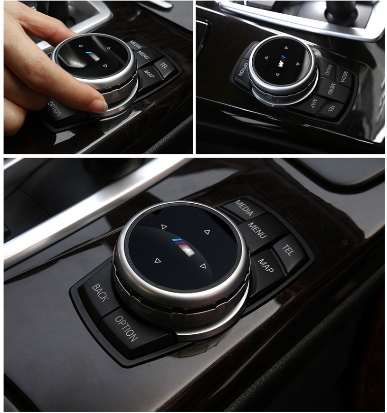 Multi-Media Control Knob Interior Cover for BMW IDRIVE 7 Buttons