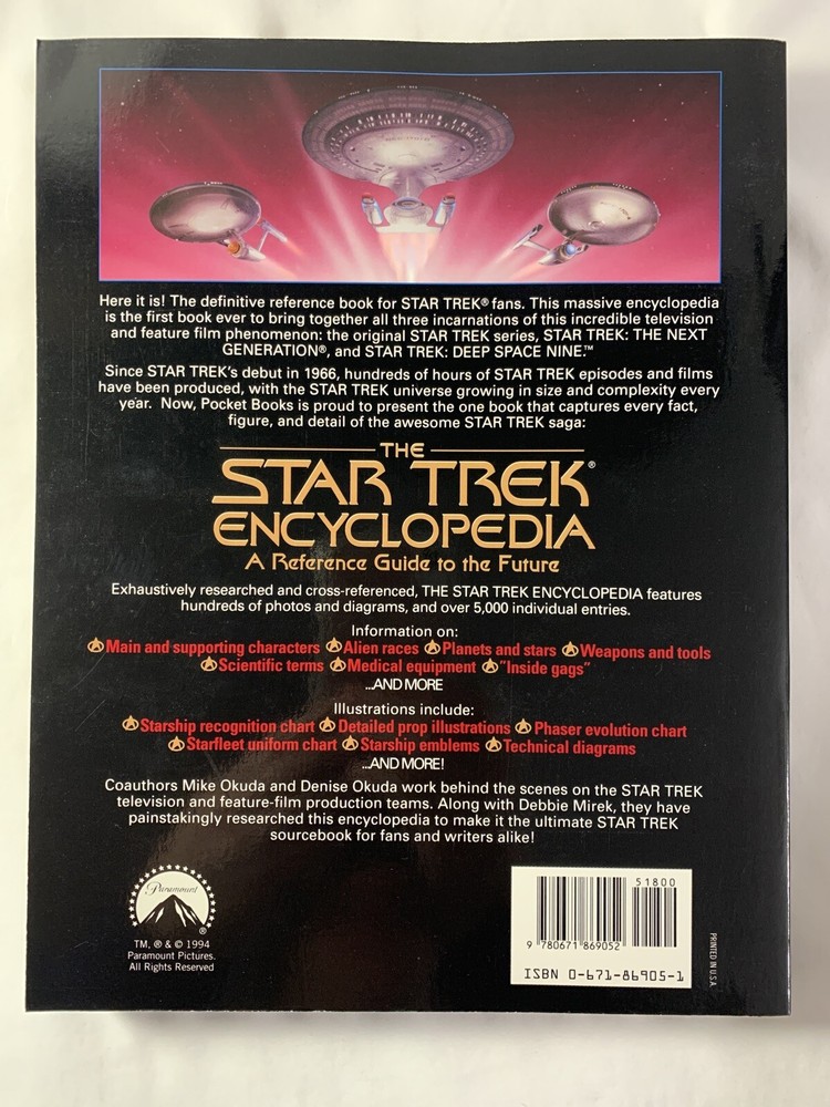 The STAR TREK ENCYCLOPEDIA Reference Guide to the Future 1994 RM24