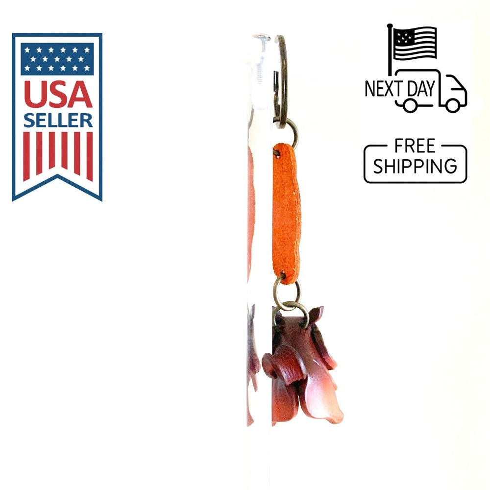 POMERANIAN Handmade Leather Keyring