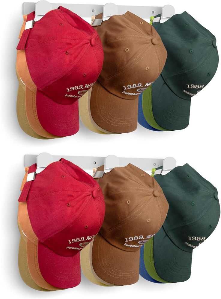 2 Pas Hat Ra for Wall, Hat Organizer for Baseball s, 3