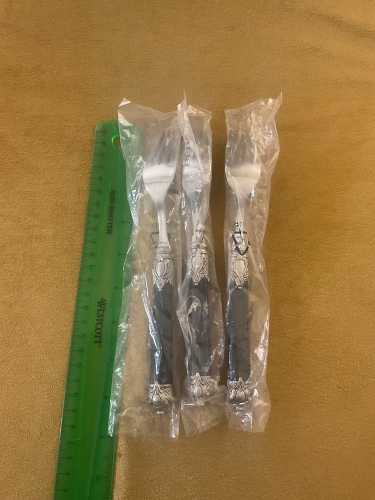 (3) Dinner Forks Home Essential RENAISSANCE BLACK