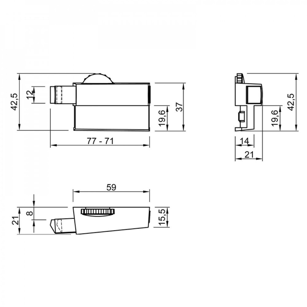 Hettich Hinge Soft Close Damper 60576 (2 Pack)