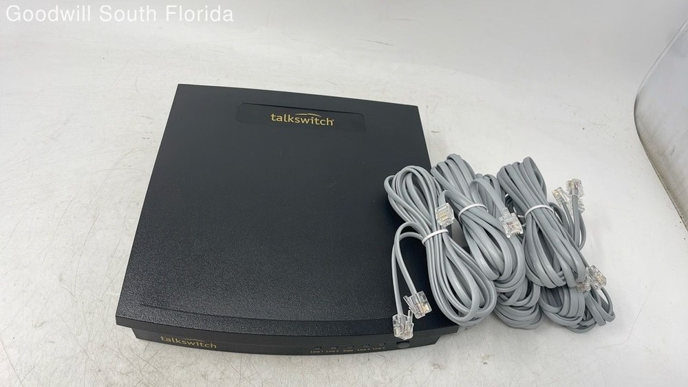 TalkSwitch Model CT-TS001.1 Black Telephone System With Cable Not Tested