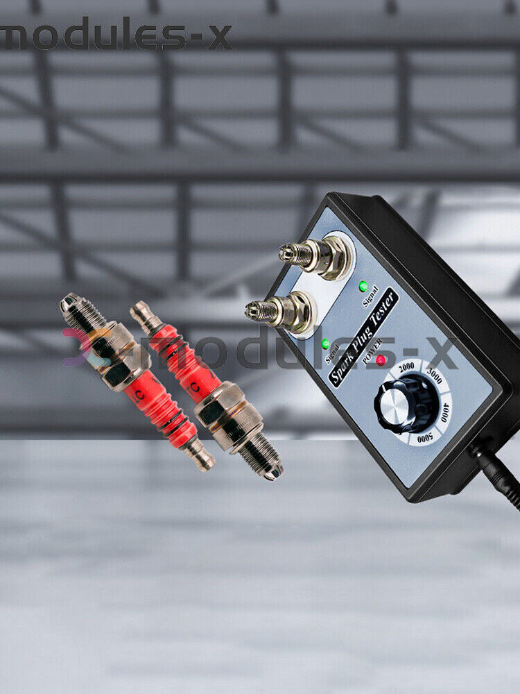 Dual Hole 12V Car Spark Plug Tester Ignition Plug Analyzer Diagnostic Detector