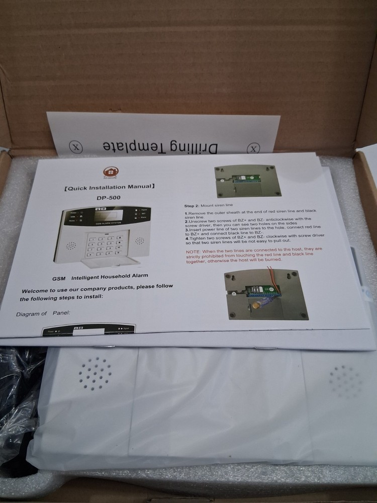 AG Security DP500 Alarm System , NEW
