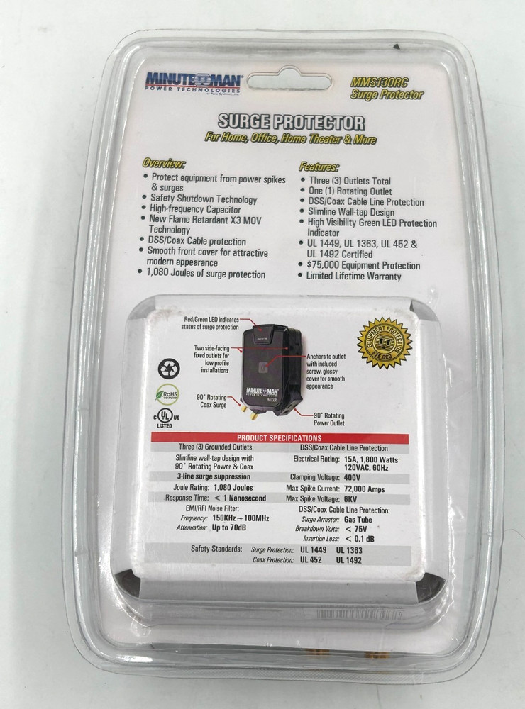 Minute Man Surge Protector MMS130RC