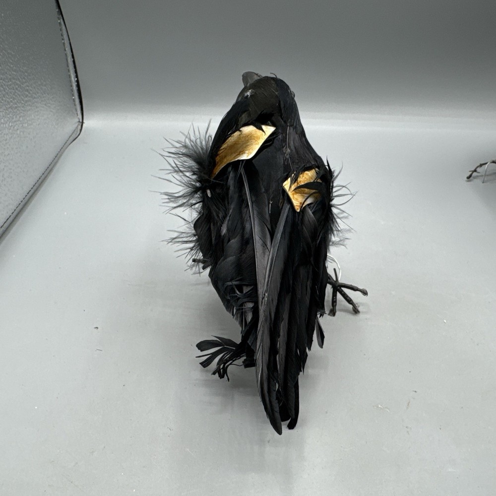 5 PCS Black Feathered Crows Halloween Ravens