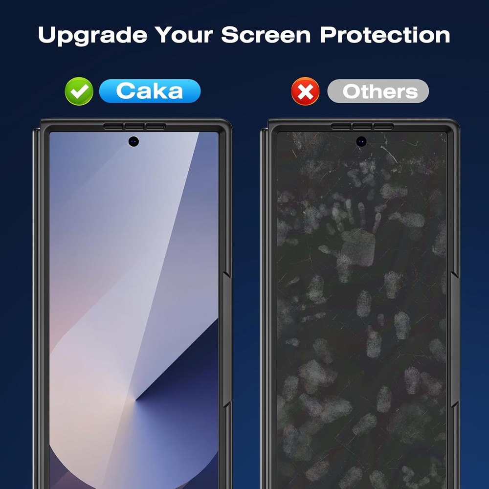 Tempered Glass Screen Protector for Galaxy Z Fold 7 with Built-in Front Frame Bl