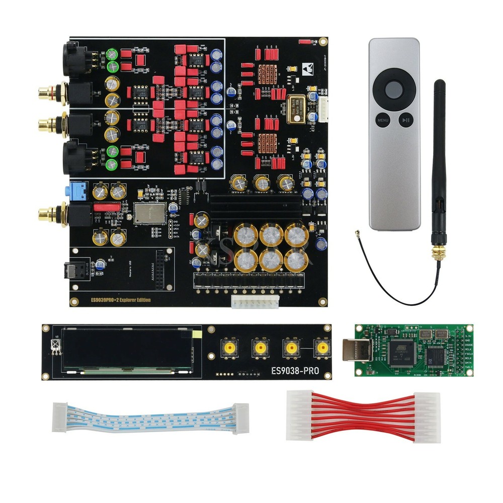 Dual ES9038PRO Decoder Board DAC Board 384K Amanero USB Bluetooth 5.0 Lossless#