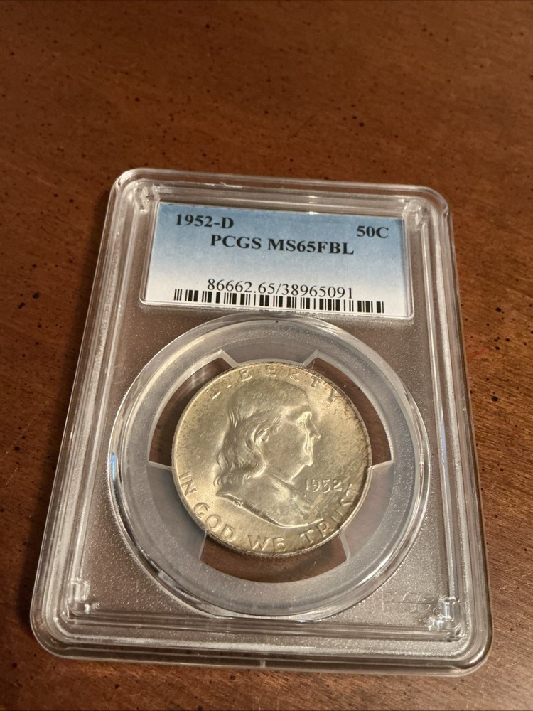 1952-D Franklin Half Dollar PCGS MS65FBL
