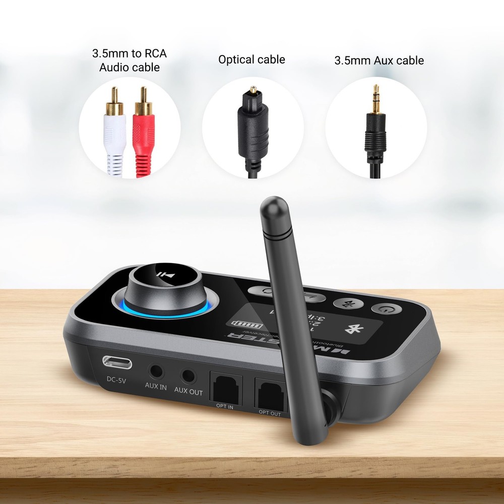 Monster Bluetooth Transmitter & Receiver, 2-in-1 Bluetooth Audio Adapter, Str...