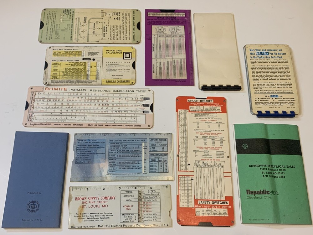 Vintage Electrical Design Engineering Slide Calculator Nomograph for Motors Load