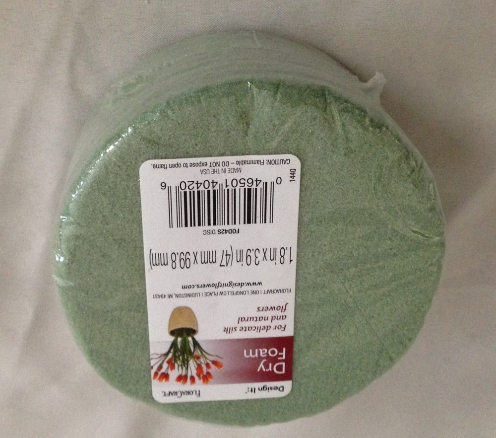 New Green Dry Foam 2X4" Round