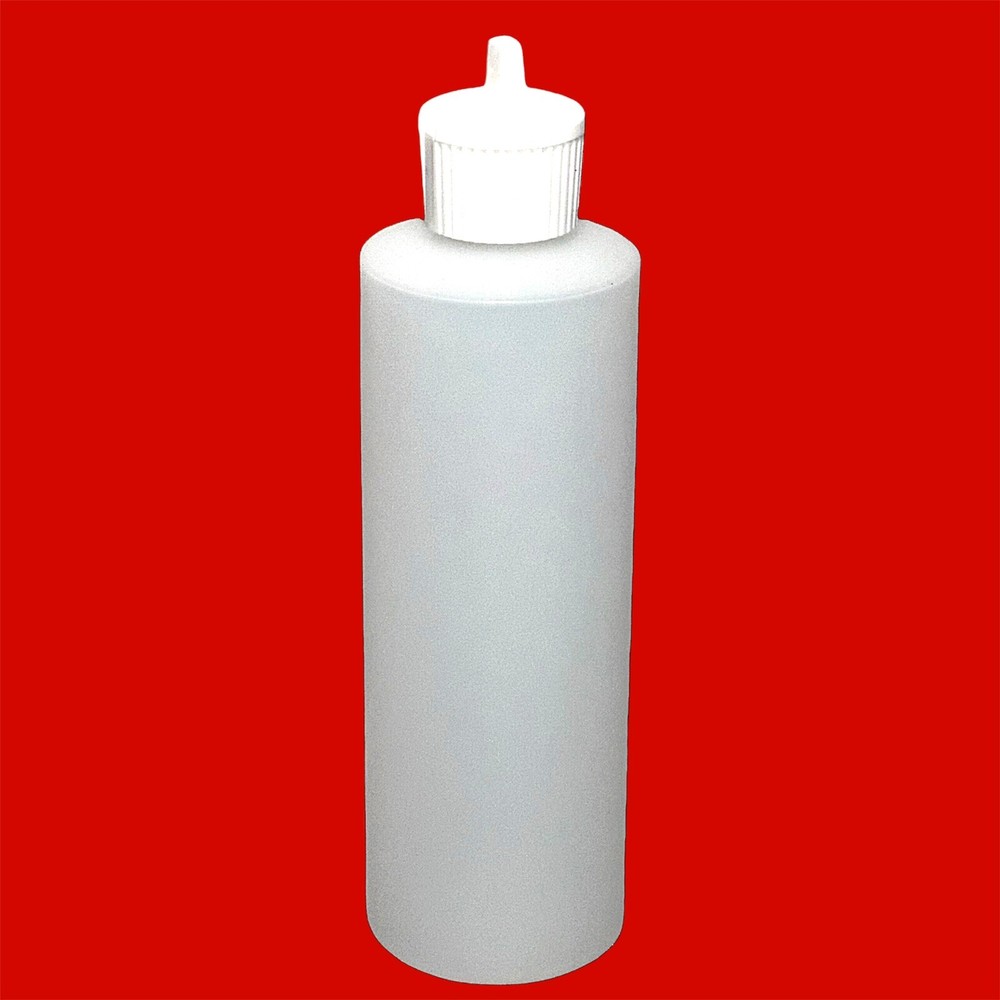 Empty 8oz Plain Plastic Squeeze Bottles With Flip Top Caps~3 Pack