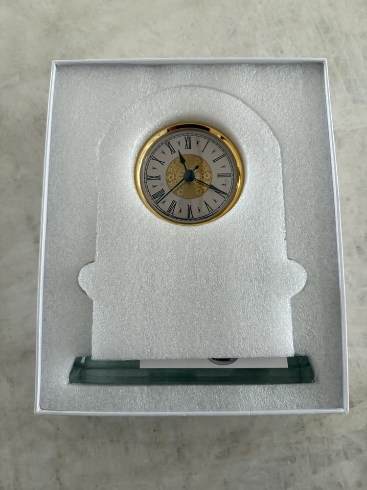 Retirement Clock Gift Glass Quartz